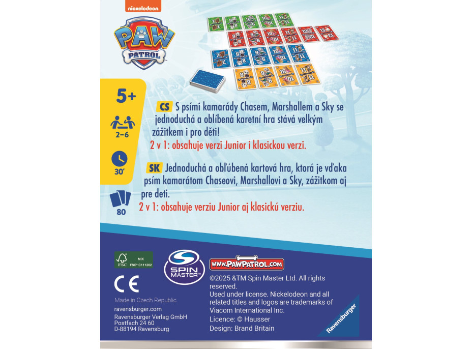 RAVENSBURGER Jedenástka Tlapková patrola