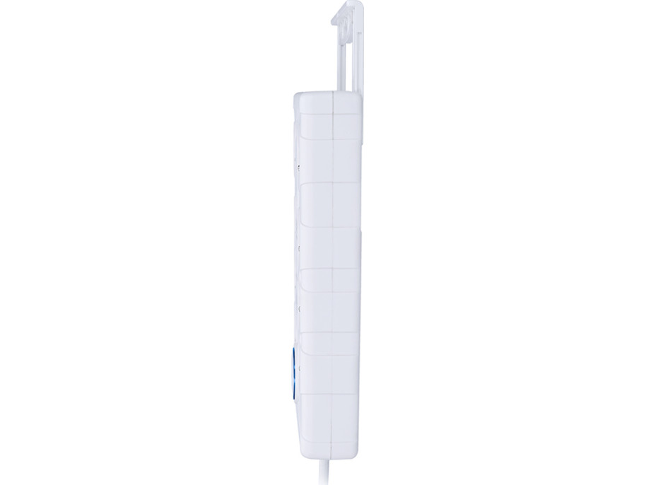 Solight prepäťová ochrana, 8z, USB A + C, 2m, biela