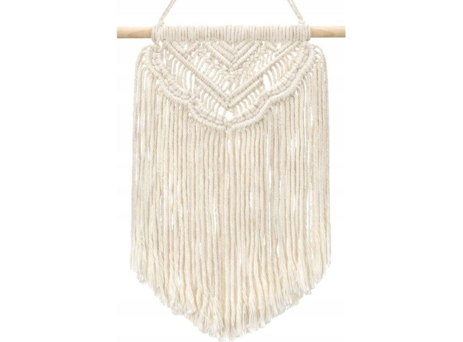 Závesná dekorácia macramé BOHO - ecru