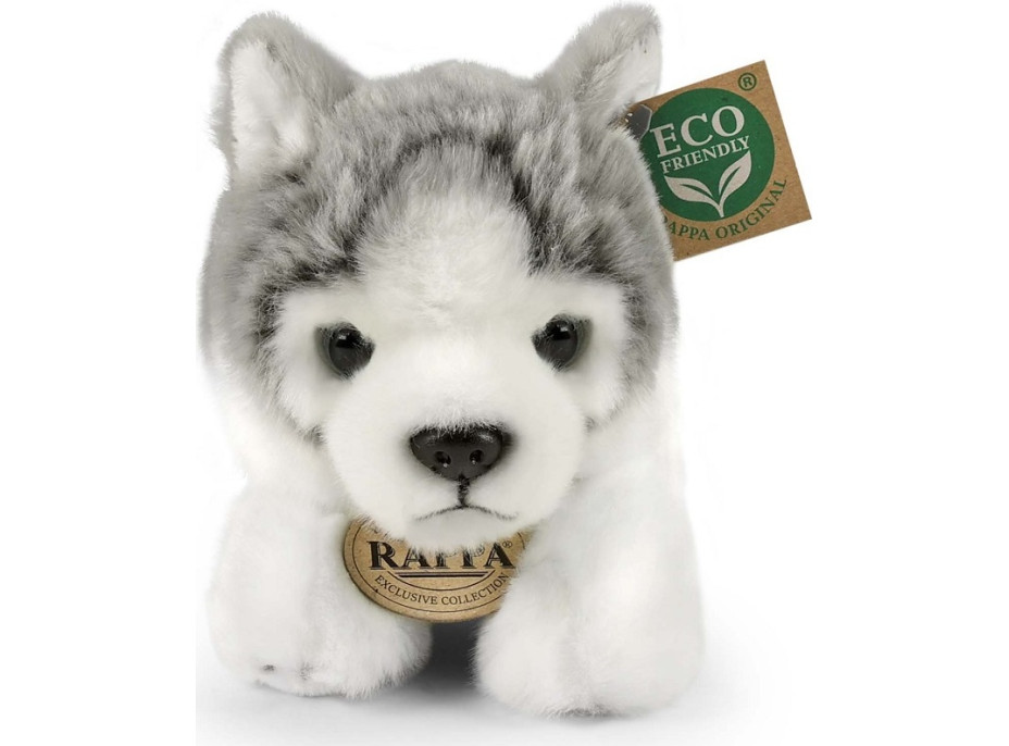 Rappa Plyšový pes husky ležiaci 20 cm ECO-FRIENDLY