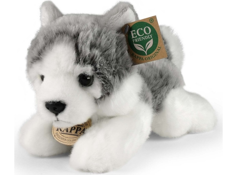 Rappa Plyšový pes husky ležiaci 20 cm ECO-FRIENDLY
