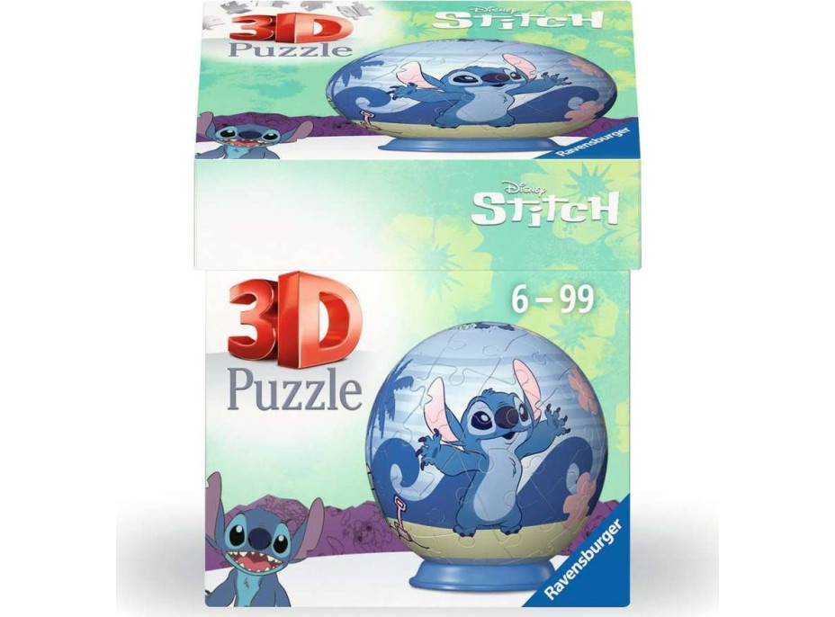 RAVENSBURGER 3D Puzzleball Disney: Stitch - Stitch 54 dielikov