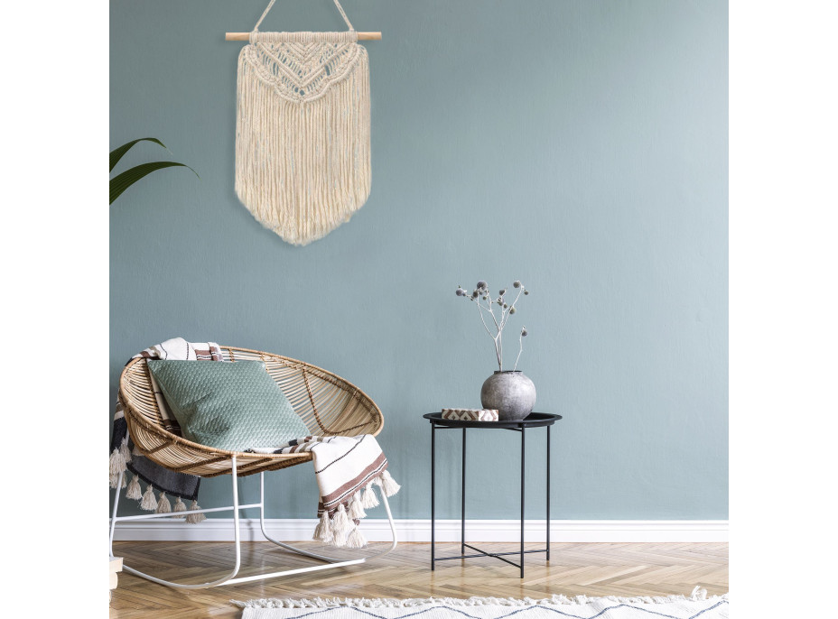 Závesná dekorácia macramé BOHO - ecru