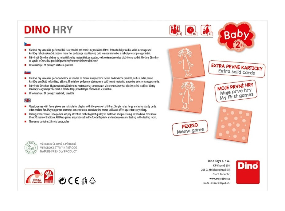 Dino Baby pexeso Domáce zvieratká