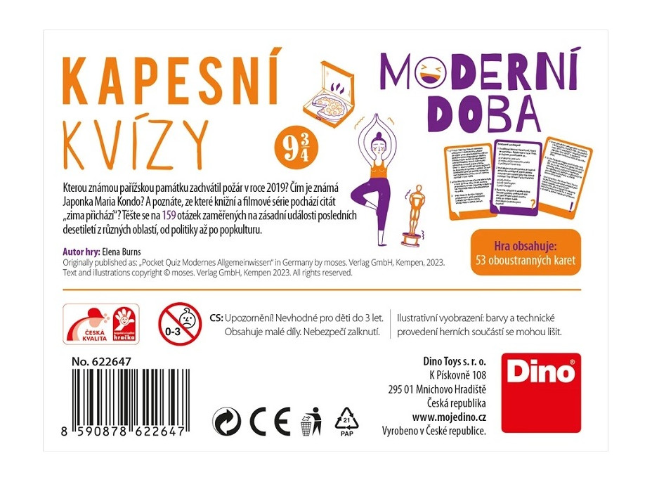 Dino Vreckové kvízy Moderná doba
