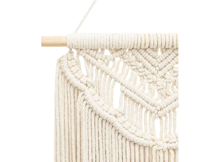 Závesná dekorácia macramé BOHO - ecru
