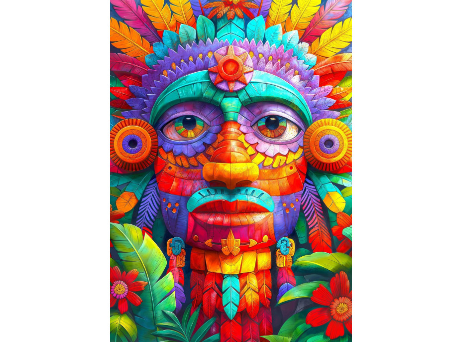 ENJOY Puzzle Farebný totem 1000 dielikov