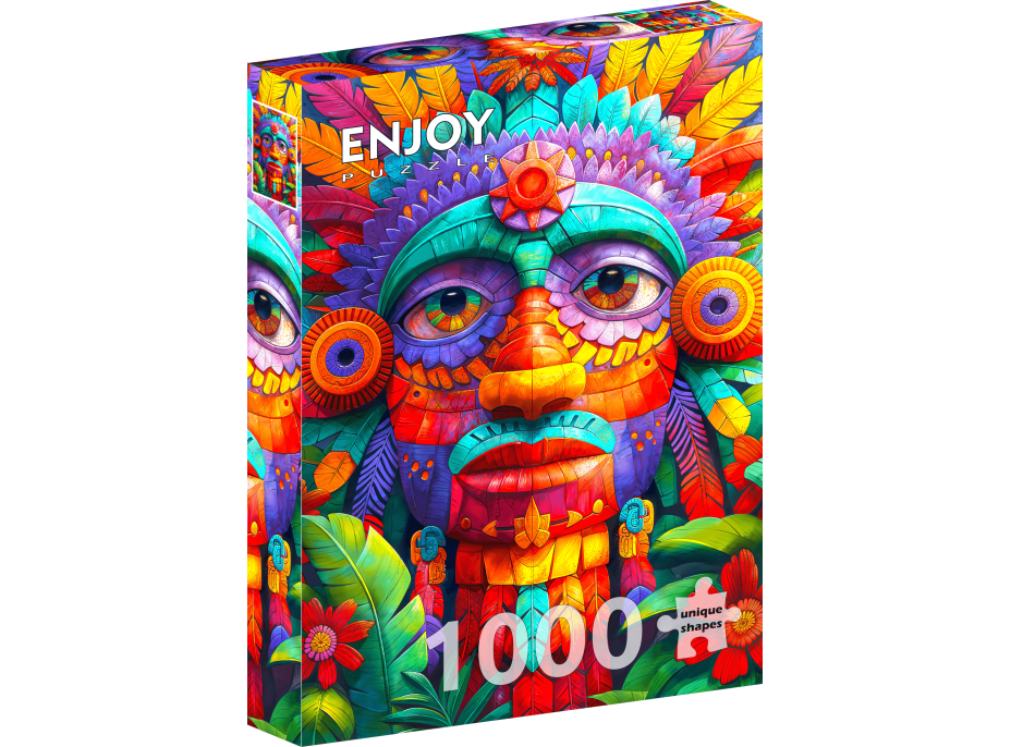 ENJOY Puzzle Farebný totem 1000 dielikov