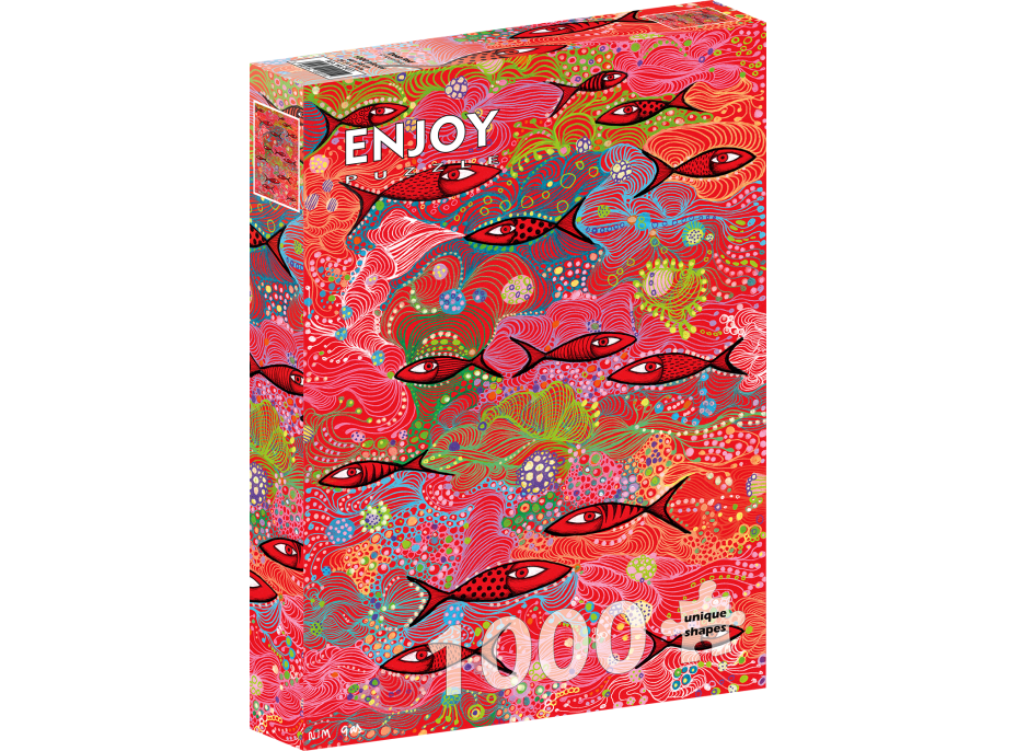 ENJOY Puzzle Hlboká červená 1000 dielikov