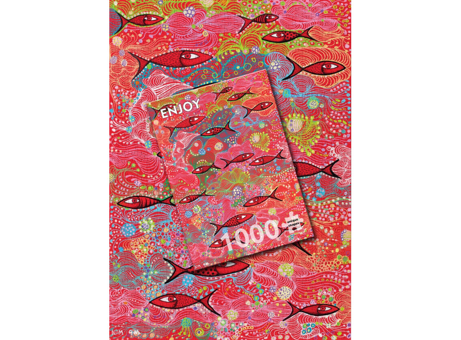 ENJOY Puzzle Hlboká červená 1000 dielikov