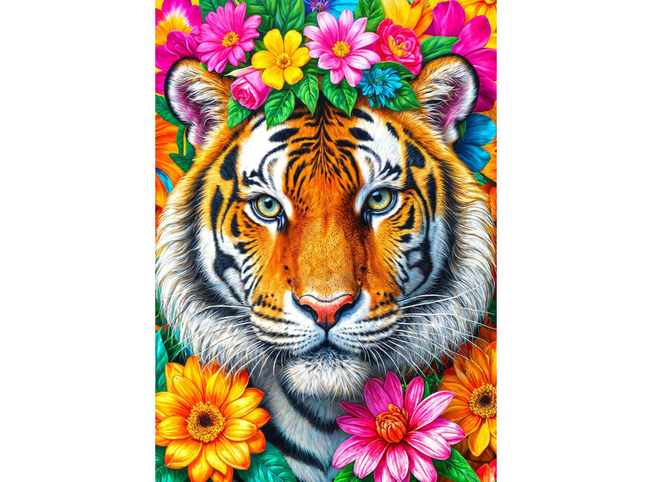 ENJOY Puzzle Pruhy a kvety 1000 dielikov