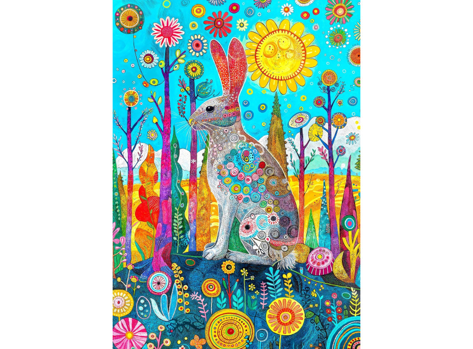 ENJOY Puzzle Rozmarná zajačia krajina 1000 dielikov