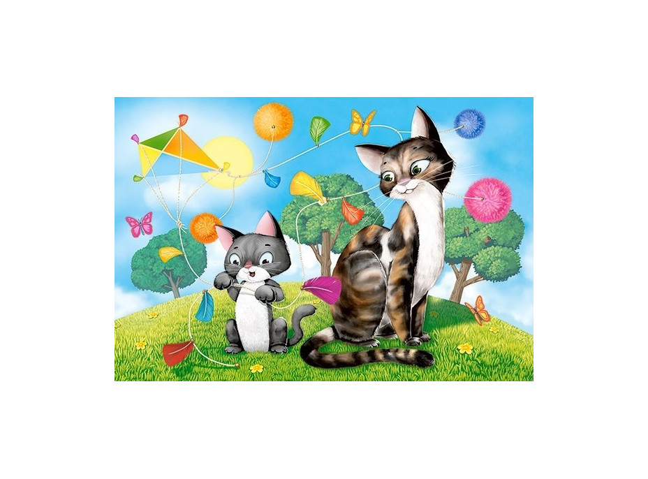 CASTORLAND Puzzle Zvieracie mamičky s mláďatami 4v1 (8,12,15,20 dielikov)