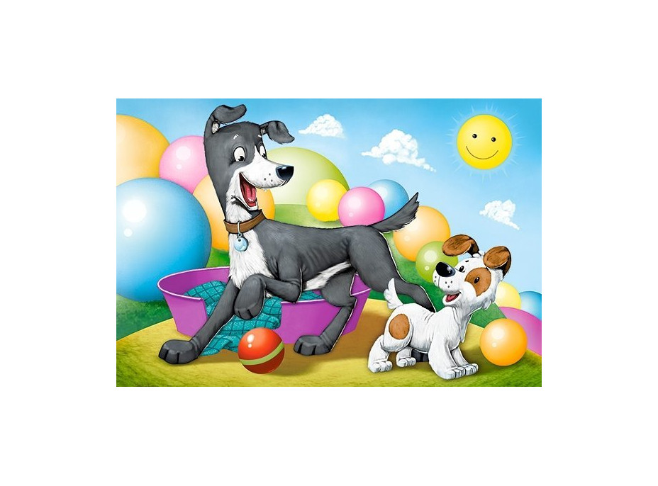 CASTORLAND Puzzle Zvieracie mamičky s mláďatami 4v1 (8,12,15,20 dielikov)