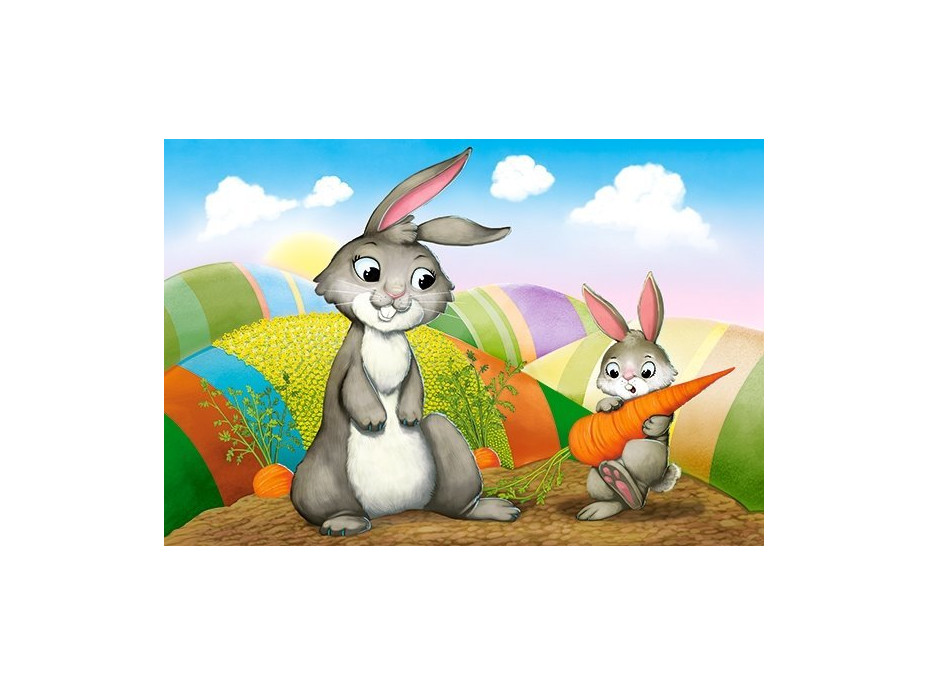 CASTORLAND Puzzle Zvieracie mamičky s mláďatami 4v1 (8,12,15,20 dielikov)