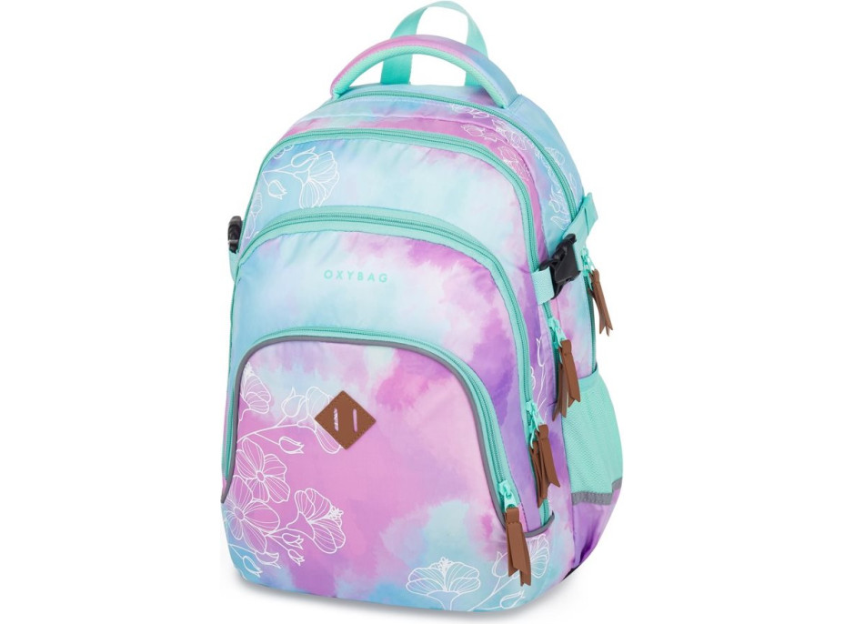 OXYBAG Školský batoh OXY SCOOLER Flowers