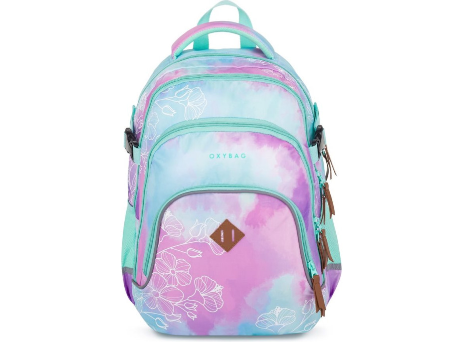 OXYBAG Školský batoh OXY SCOOLER Flowers