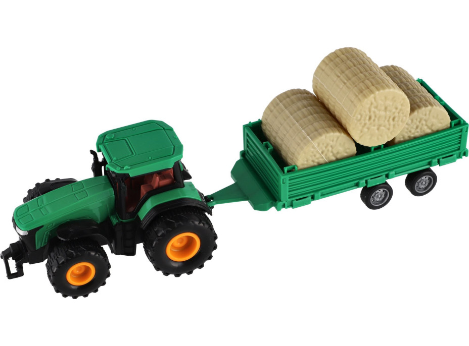TEDDIES Traktor s vlečkou na zotrvačník 30 cm 1ks (mix)