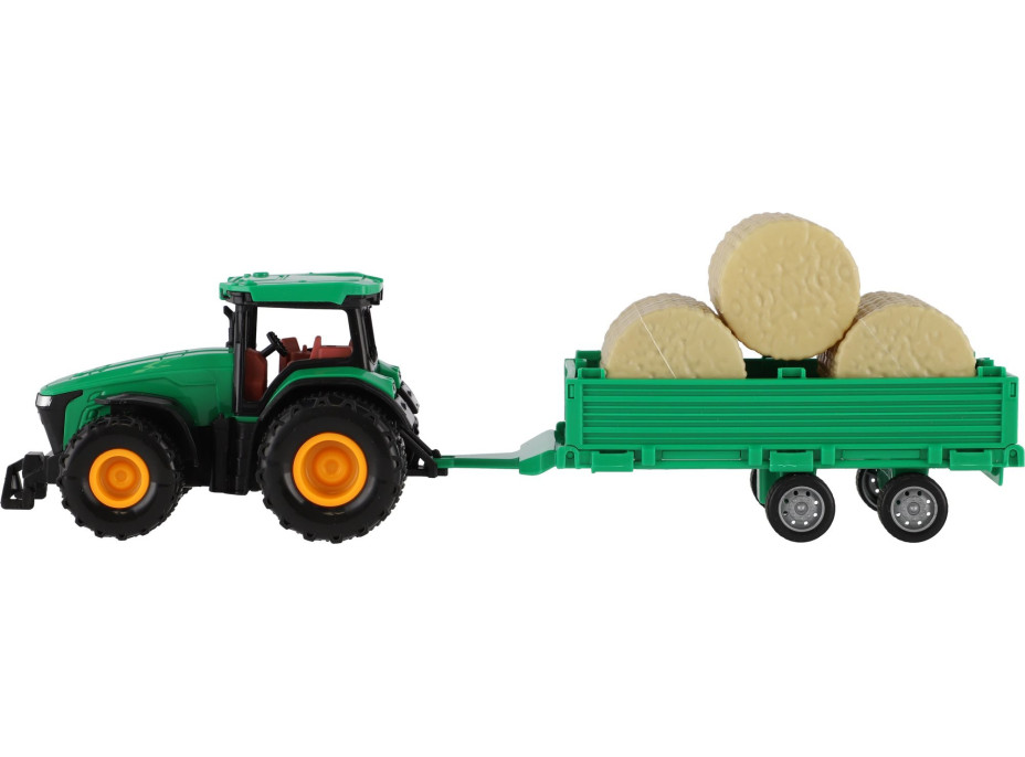 TEDDIES Traktor s vlečkou na zotrvačník 30 cm 1ks (mix)