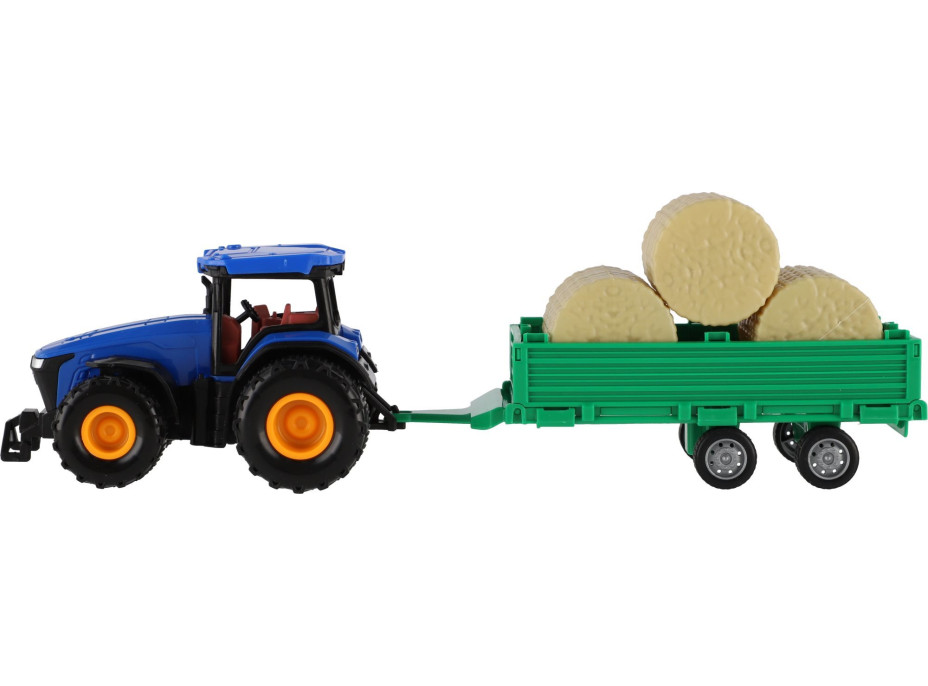 TEDDIES Traktor s vlečkou na zotrvačník 30 cm 1ks (mix)