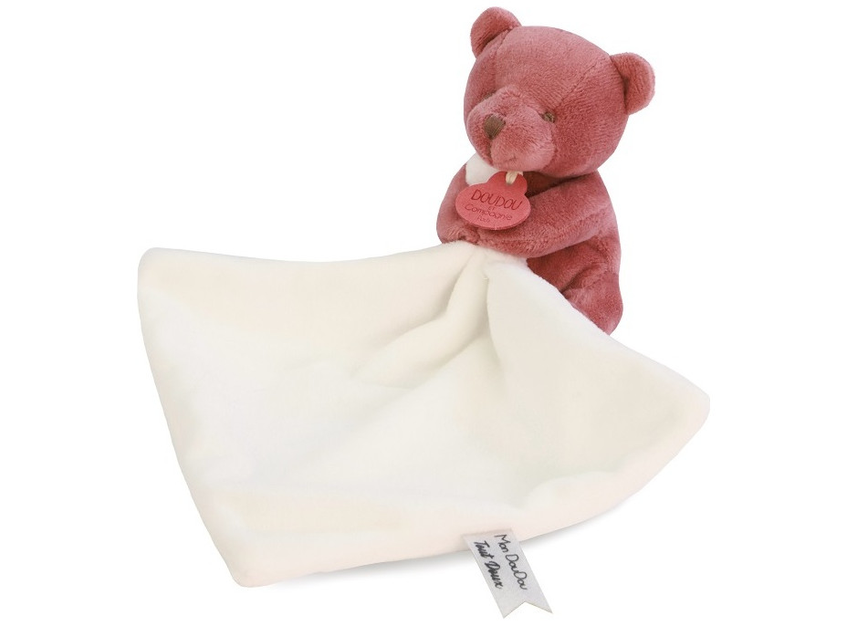 Doudou Môj malý medvedík 10 cm vínový