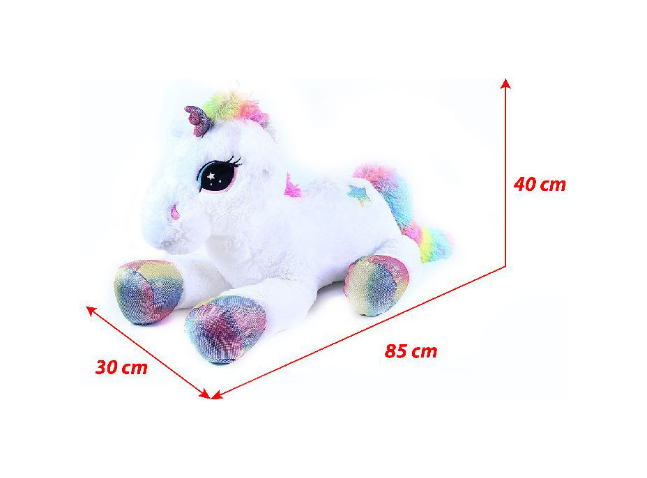 Rappa Veľký plyšový jednorožec Funkie 85 cm