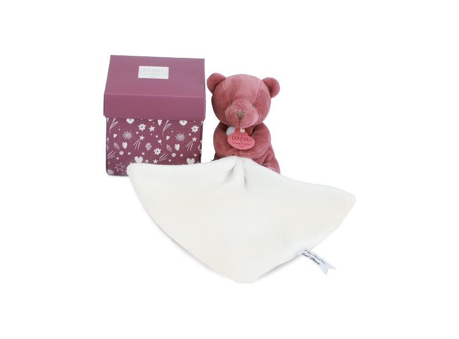 Doudou Môj malý medvedík 10 cm vínový
