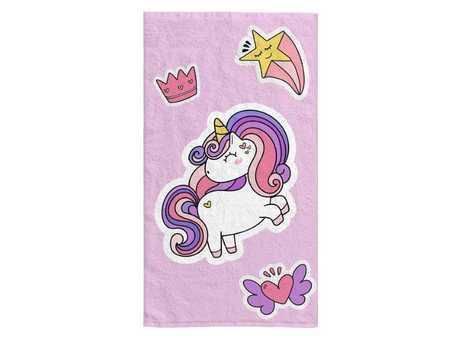 Detský bavlnený uterák KIDS 30x50 cm - Jednorožec