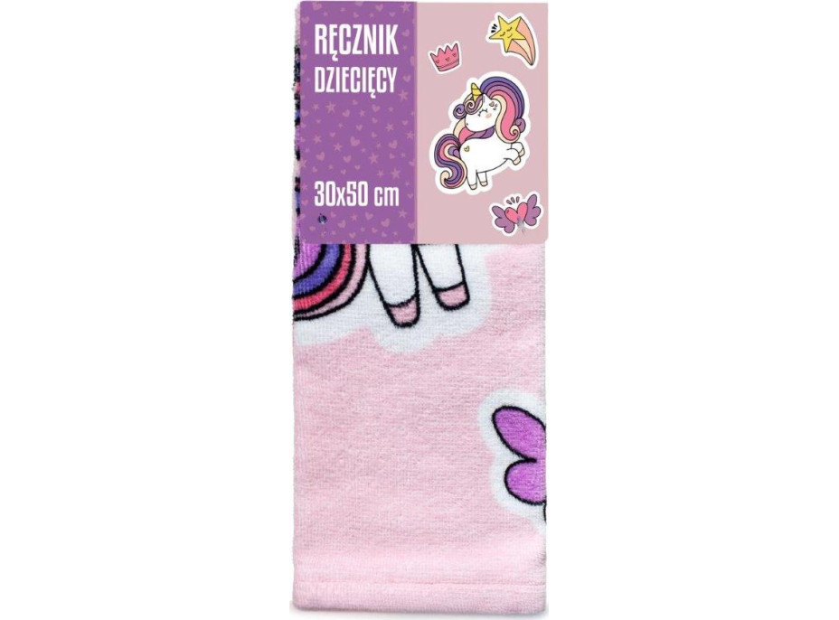 Detský bavlnený uterák KIDS 30x50 cm - Jednorožec