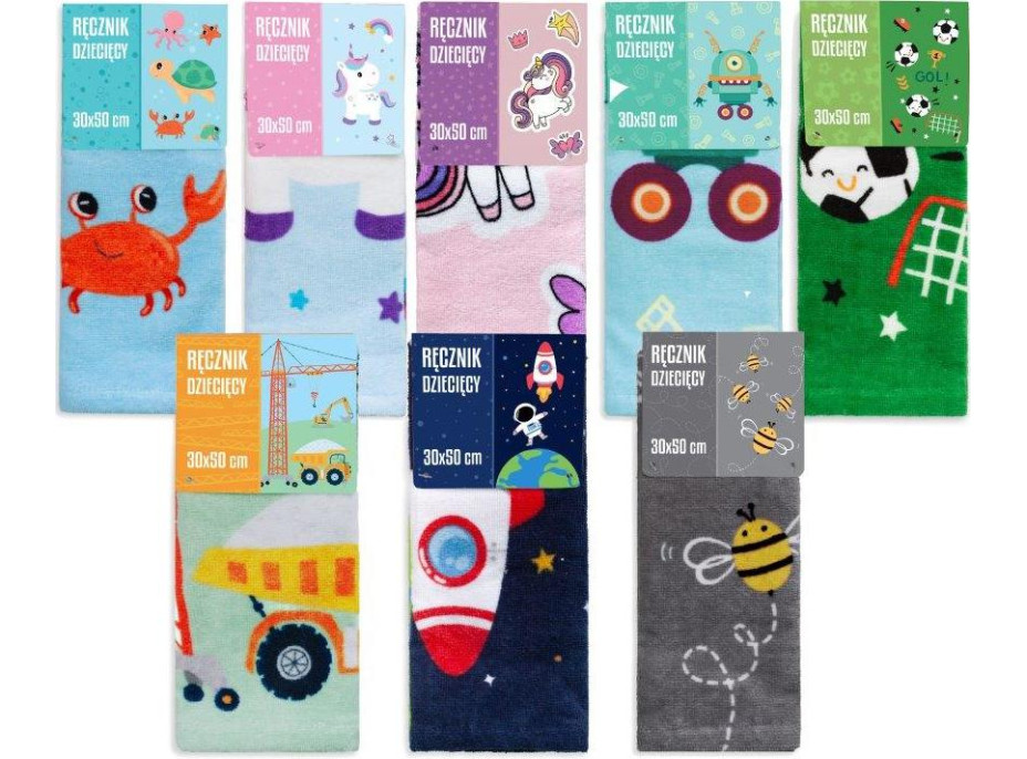 Detský bavlnený uterák KIDS 30x50 cm - Jednorožec