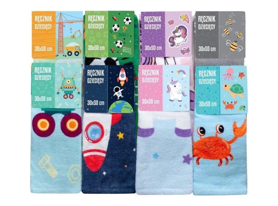Detský bavlnený uterák KIDS 30x50 cm - Jednorožec