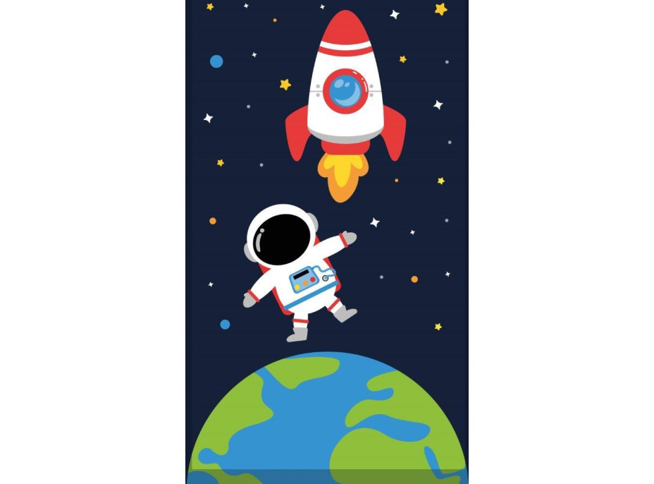 Detský bavlnený uterák KIDS 30x50 cm - Vesmír