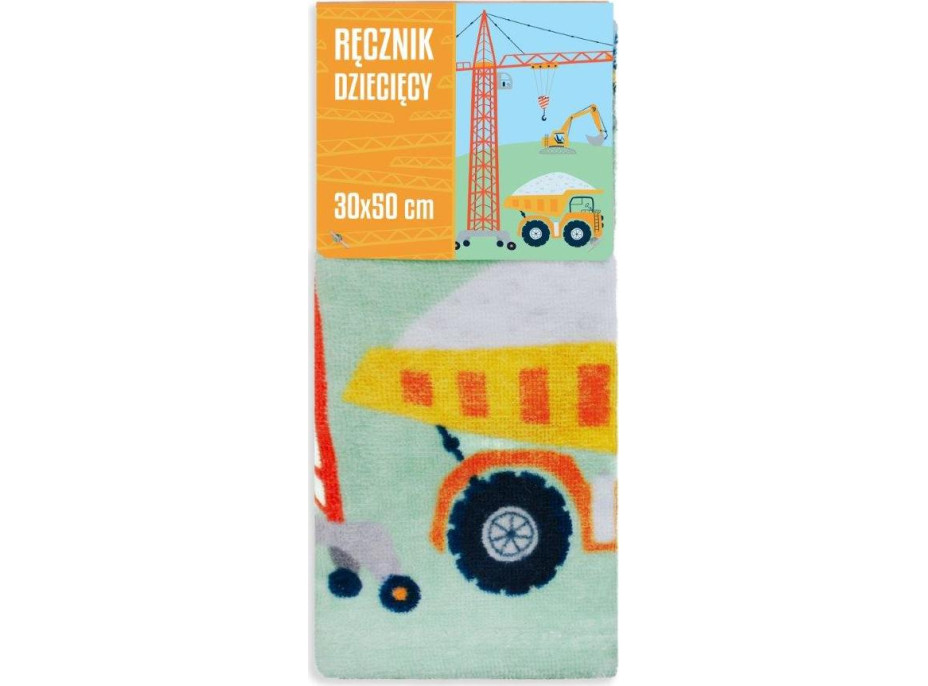Detský bavlnený uterák KIDS 30x50 cm - Na stavenisku