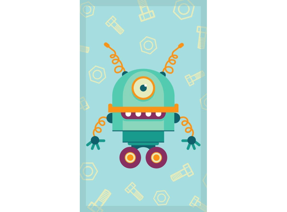 Detský bavlnený uterák KIDS 30x50 cm - Robot