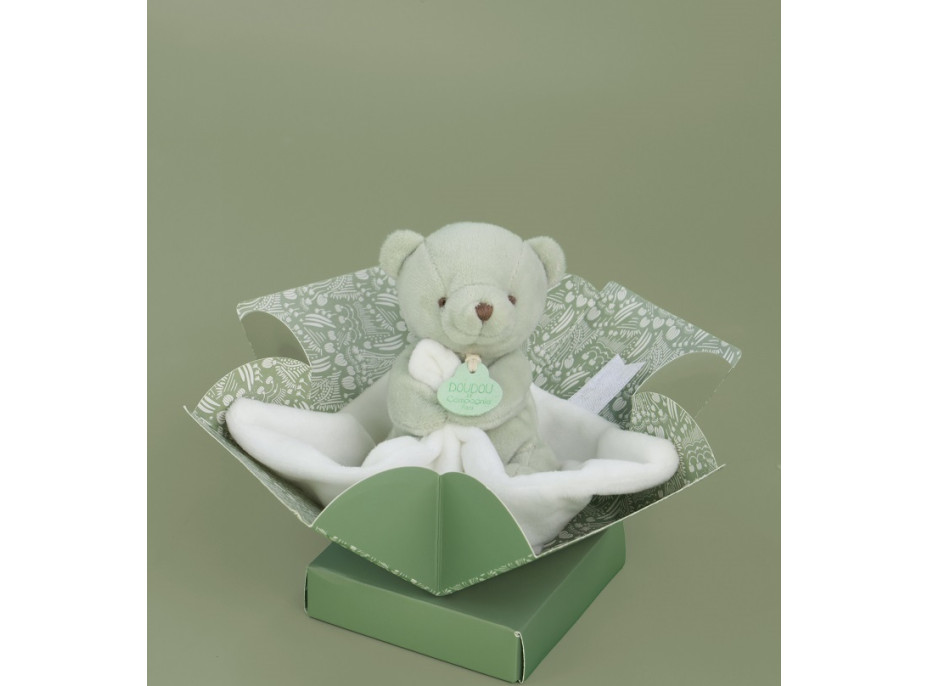 Doudou Môj malý medvedík 10 cm svetlo zelený