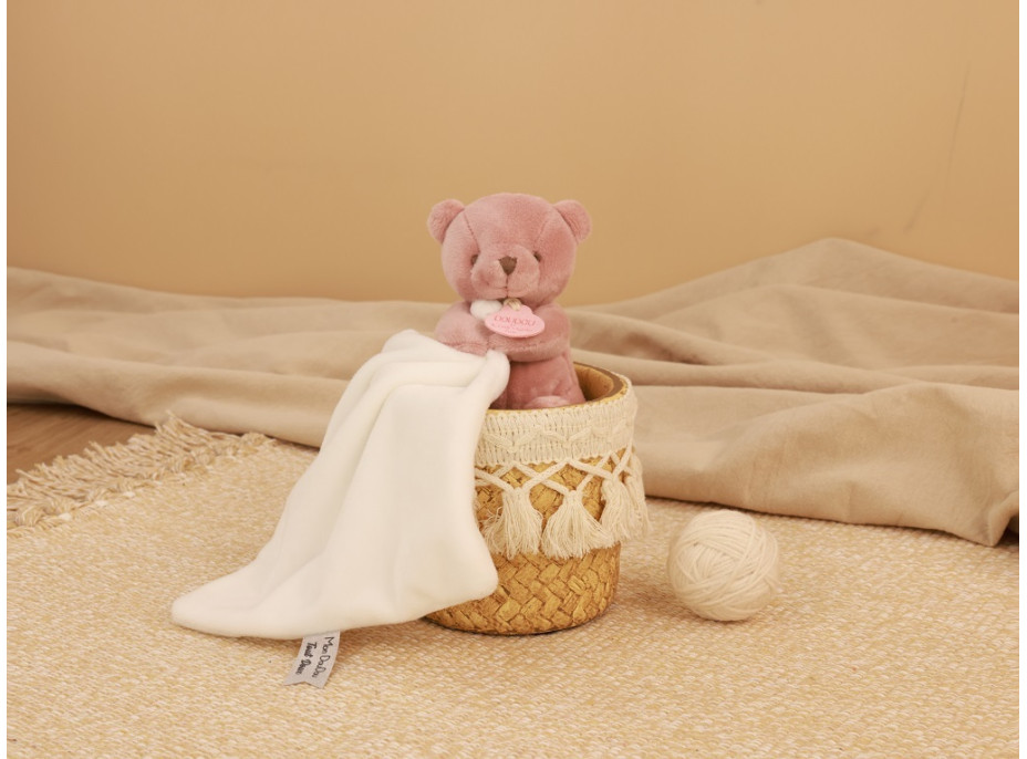 Doudou Môj malý medvedík 10 cm ružový