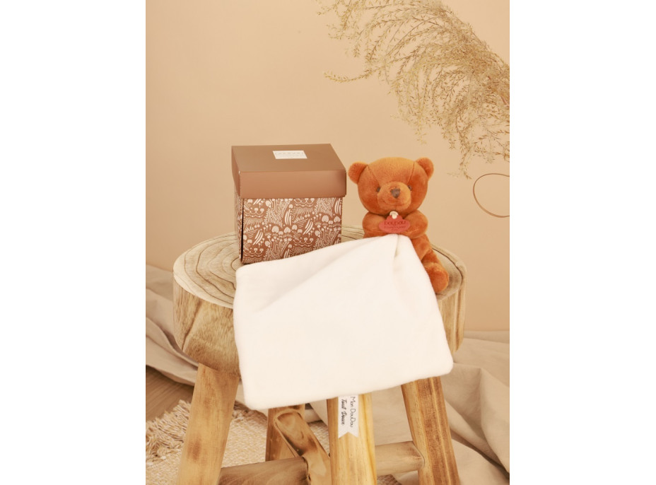 Doudou Môj malý medvedík 10 cm oranžový