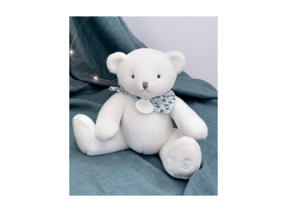 Doudou Plyšový medvedík biely 25 cm