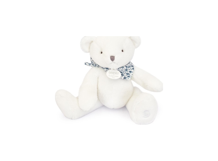 Doudou Plyšový medvedík biely 25 cm