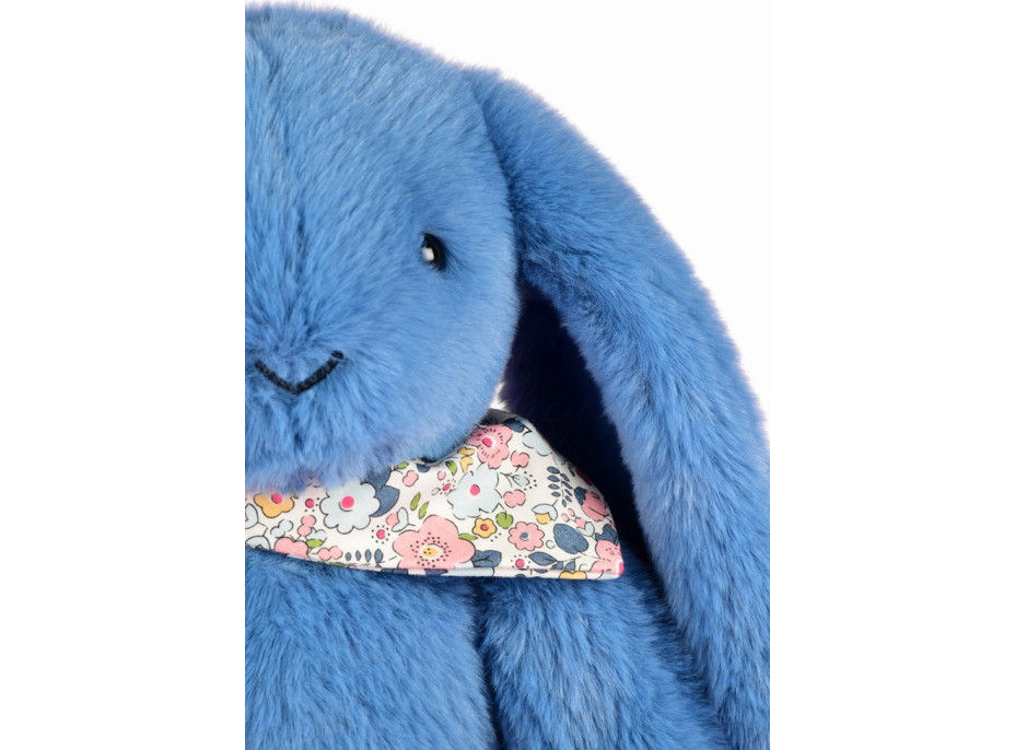Doudou Plyšový zajačik so šatkou modrý 35 cm