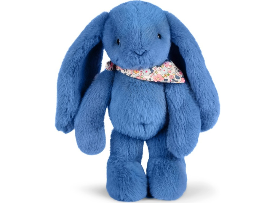 Doudou Plyšový zajačik so šatkou modrý 35 cm