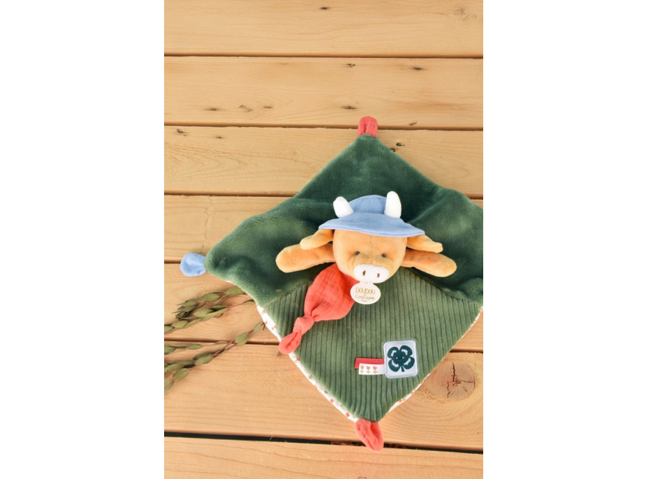 Doudou Darčeková sada Plyšový muchláčik kravička Aneth 27 cm