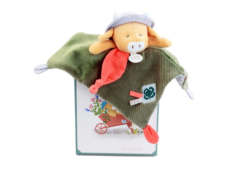 Doudou Darčeková sada Plyšový muchláčik kravička Aneth 27 cm