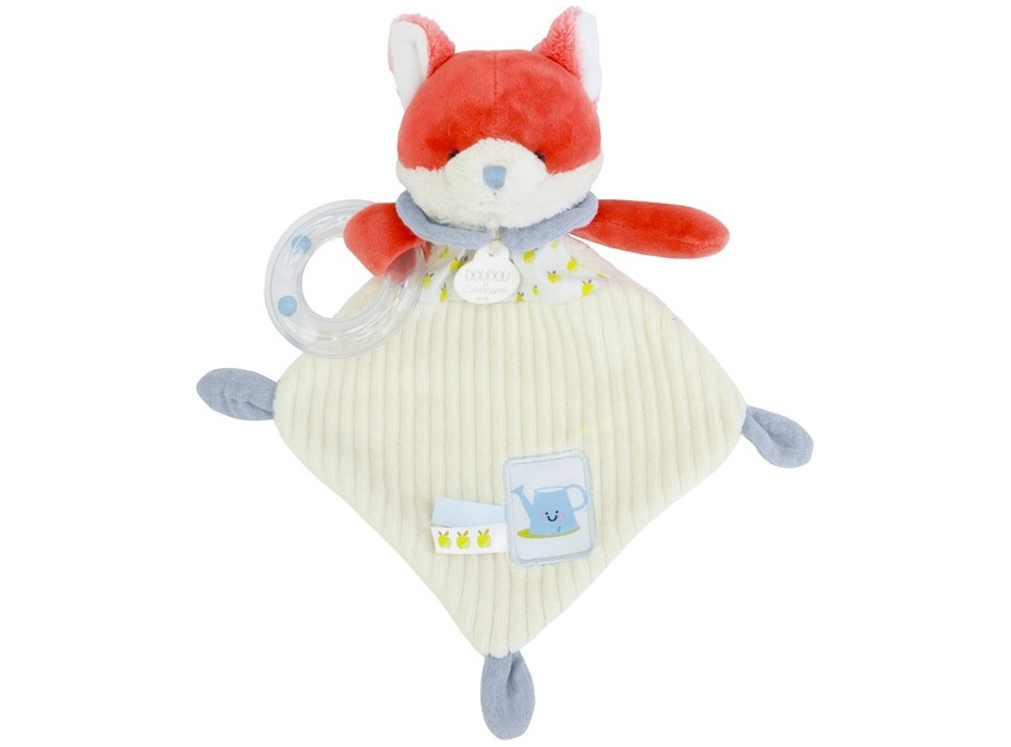 Doudou Darčeková sada Plyšová líška Romarin s hrkálkou 21 cm