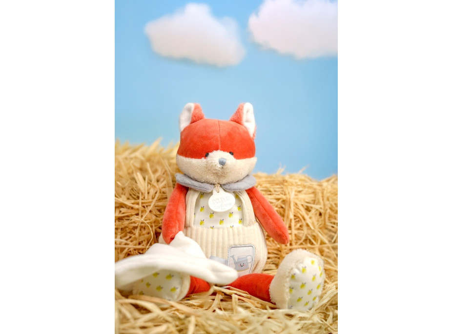 Doudou Darčeková sada Plyšová líška Romarin s dečkou 28 cm