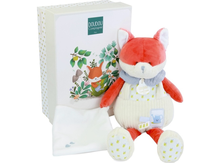 Doudou Darčeková sada Plyšová líška Romarin s dečkou 28 cm