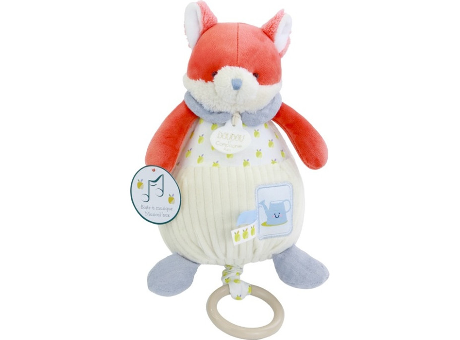 Doudou Darčeková sada Plyšová líška Romarin hrajúca melódiu 20 cm