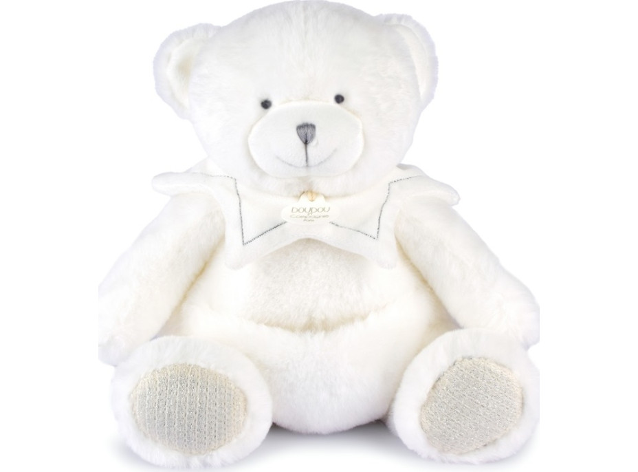 Doudou Darčeková sada Plyšový medvedík s dečkou 30 cm béžový