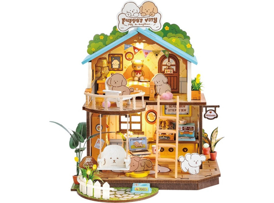 RoboTime Miniatúra domčeka Domček pre šteniatka