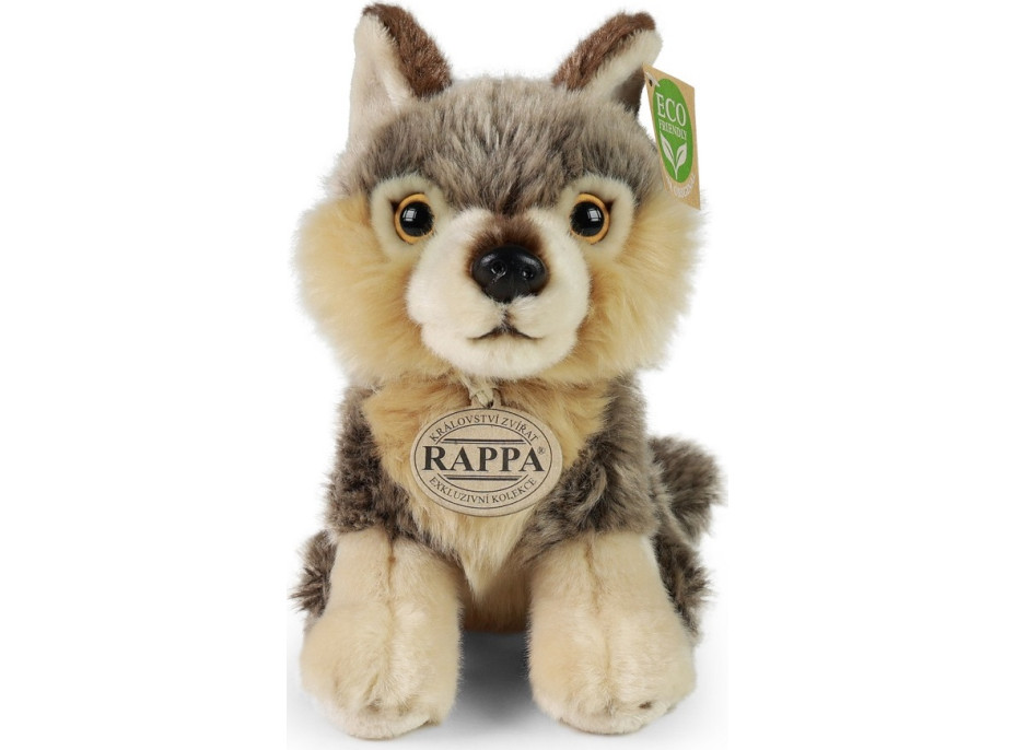 Rappa Plyšový vlk sediaci 18 cm ECO-FRIENDLY